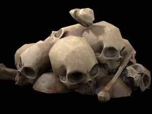 small pile of skulls 3D मॉडल