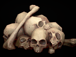 small pile of skulls 3D मॉडल