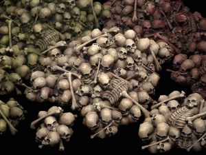 pile of bones and skulls set 3D Model