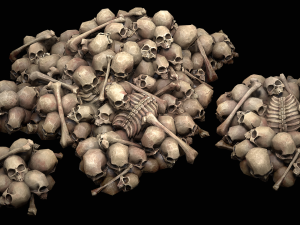 pile of bones and skulls set 3D मॉडल