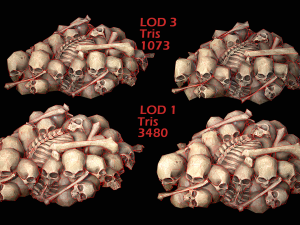 pile of bones and skulls set 3D मॉडल