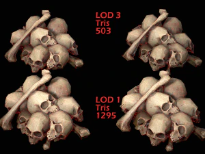 pile of bones and skulls set 3D Model