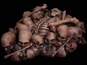 pile of bones and skulls set 3D मॉडल