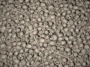 pile of skulls tile texture CG 纹理
