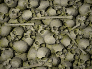 pile of bones with moss texture CG 텍스쳐