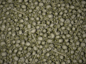 pile of bones with moss texture CG 텍스쳐