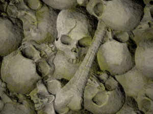 pile of bones with moss texture CG 텍스쳐