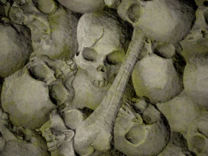 pile of bones with moss texture CG Textures