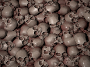 pile of bloody skulls texture CG テクスチャ