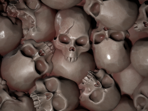 pile of bloody skulls texture CG テクスチャ