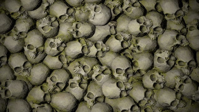skulls with moss texture CG Dokuları .c4d .max .obj .3ds .fbx .stl .blend 