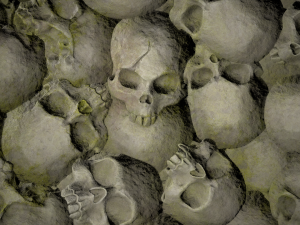 skulls with moss texture CG Dokuları