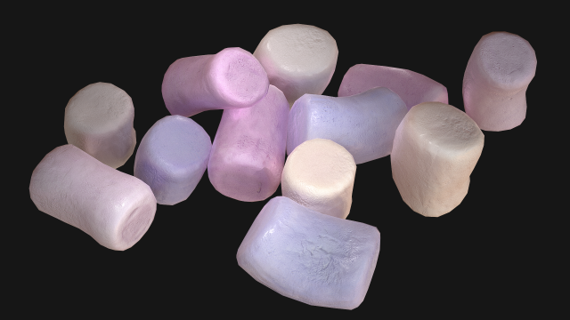 marshmallow 3D 모델 .c4d .max .obj .3ds .fbx .stl .blend 