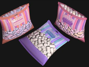 pack of marshmallows model 3D Model