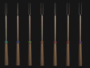 marshmallow roasting sticks 3D Model