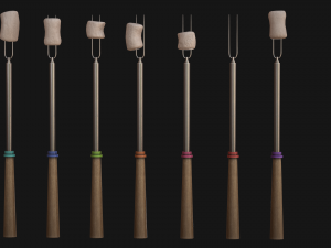 marshmallow roasting sticks 3D Model