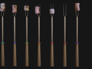 marshmallow roasting sticks 3D Model