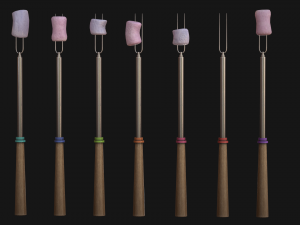 marshmallow roasting sticks 3D Model