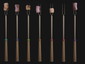 marshmallow roasting sticks 3D Model