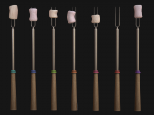 marshmallow roasting sticks 3D Model