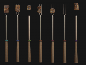 marshmallow roasting sticks 3D Model