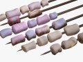 marshmallows colorful on sticks 3D मॉडल