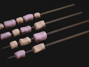 marshmallows colorful on sticks Modèle 3D