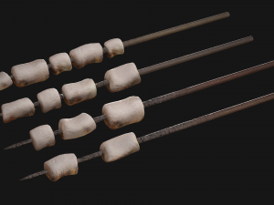 marshmallows colorful on sticks Modèle 3D