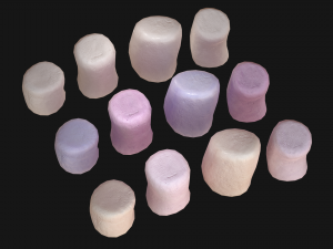 marshmallows colorful on sticks Modèle 3D