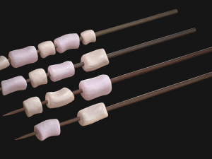 marshmallows colorful on sticks Modèle 3D