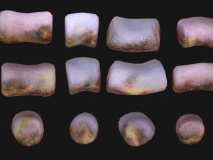 marshmallow on a wooden stick Modelo 3D