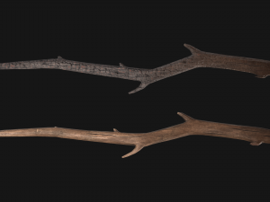 marshmallow on a wooden stick Modelo 3D