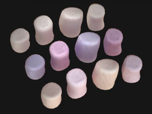 Marshmallow On a Wooden Stick Sweet Dessert 3D Model