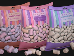 marshmallow camp set 3D Model