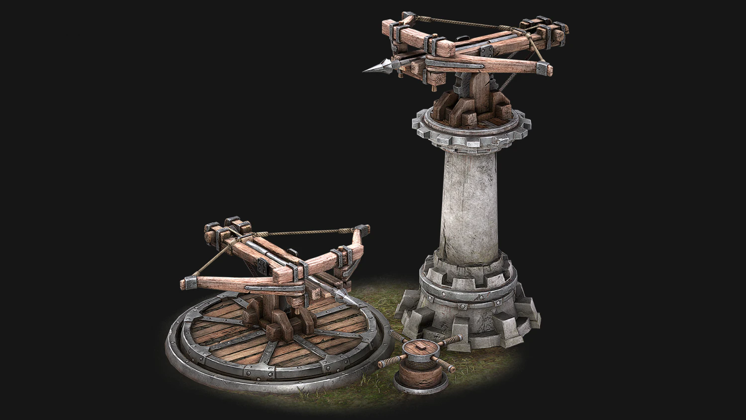ballista tower pack 3D Model .c4d .max .obj .3ds .fbx .stl .blend 