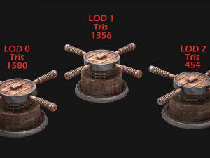 ballista tower pack 3D Model