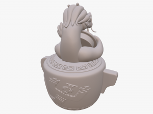 wish dragon long for 3d printing Model 3D