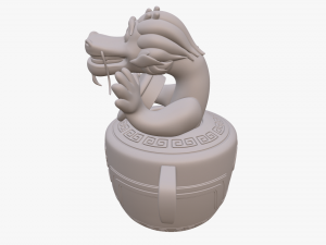 wish dragon long for 3d printing Model 3D