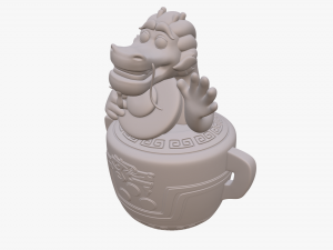 wish dragon long for 3d printing Model 3D