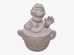 wish dragon long for 3d printing Model 3D