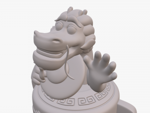 wish dragon long for 3d printing Model 3D