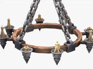 chandelier with candles 3D Model
