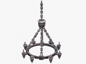 chandelier with candles 3Dモデル