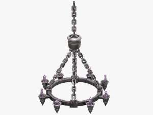 chandelier with candles 3D Model