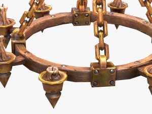 chandelier with candles 3D Model