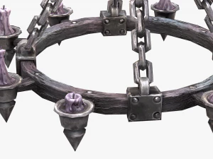 chandelier with candles 3D Model