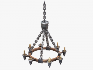 chandelier with candles 3Dモデル
