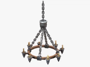 chandelier with candles 3D Model