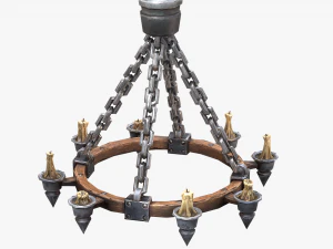 chandelier with candles 3D Model