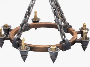 chandelier with candles 3D Model